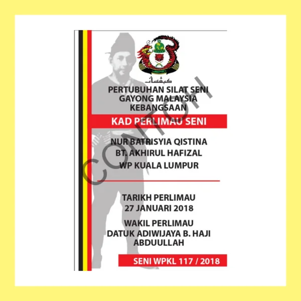 Pendaftaran Kad Perlimau Tapak dan Seni - Image 2