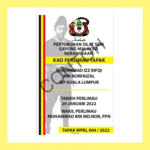 Pendaftaran Kad Perlimau Tapak dan Seni